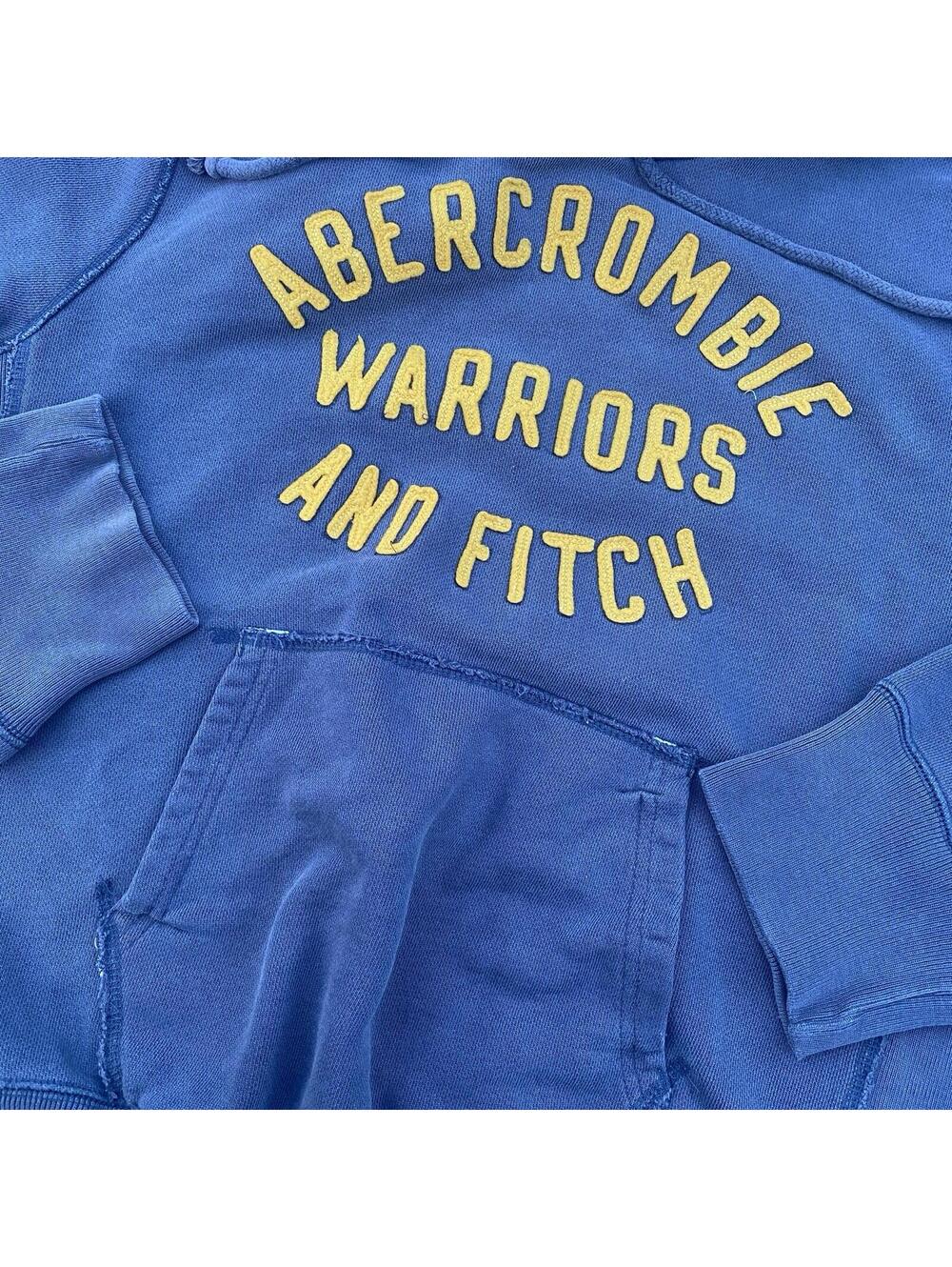 Vintage Abercrombie & Fitch Hoodie Men's M Faded Navy Blue Sweatshirt Skate Y2K - Picture 2 of 5